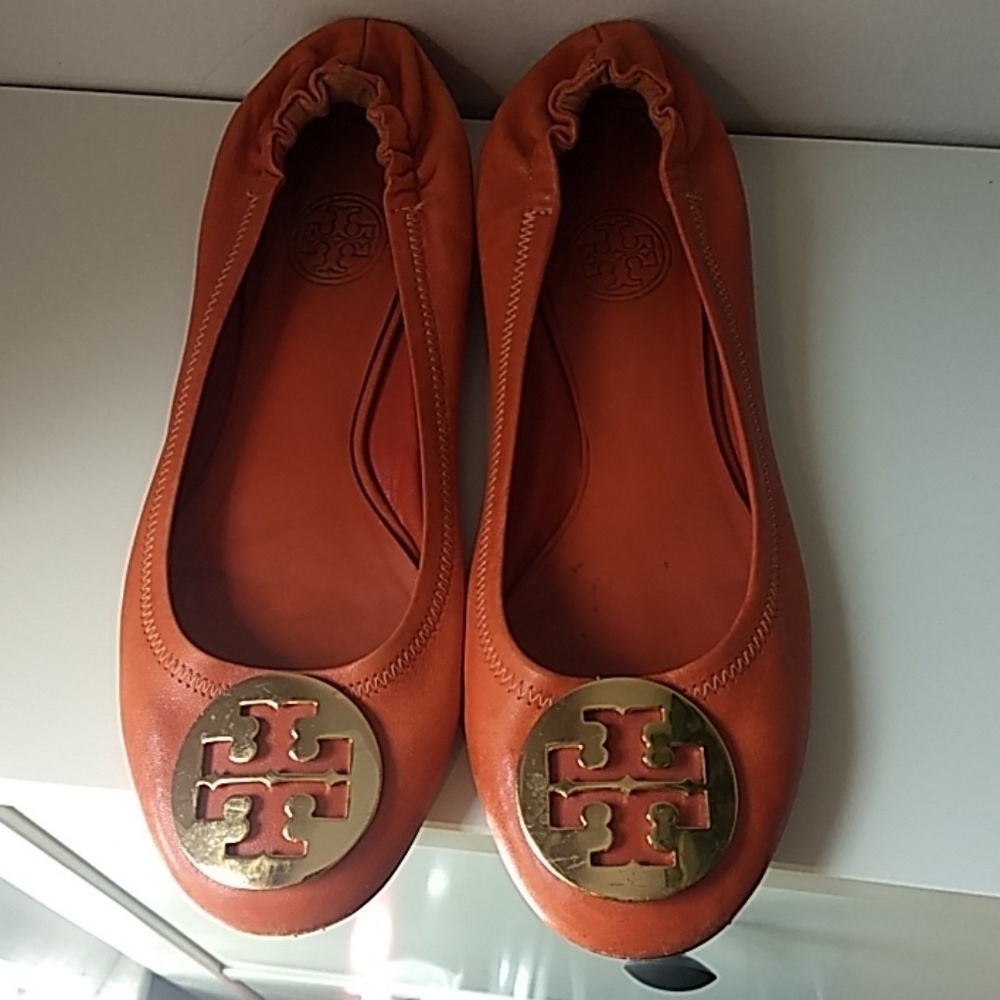 Troy Burch Orange Ballet Flats